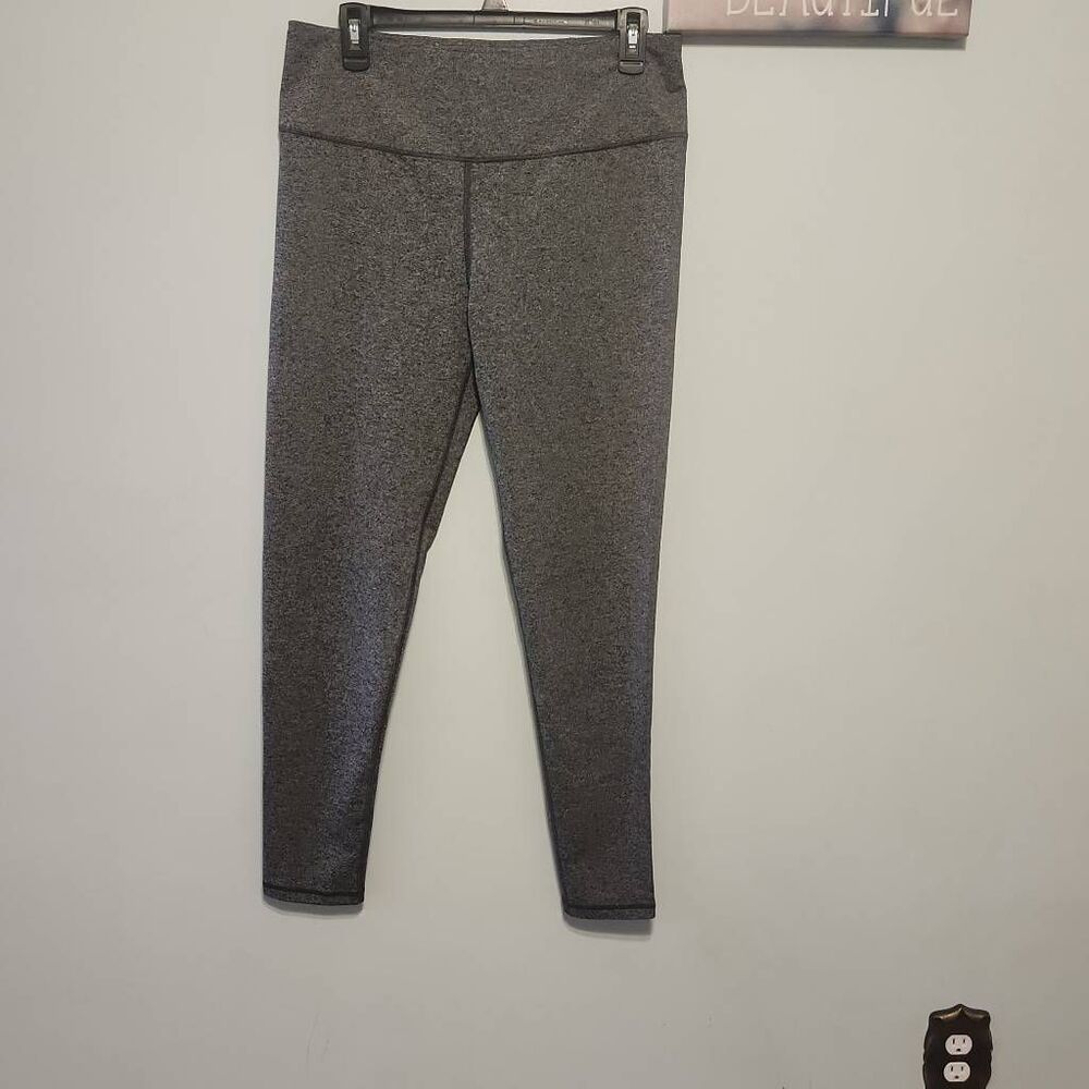 Victoria's Secret Sport VSX Size L Gray Heathered Legging Tight Pockets